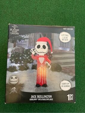 Disney Jack Skellington Nightmare Before Christmas 4ft Inflatable